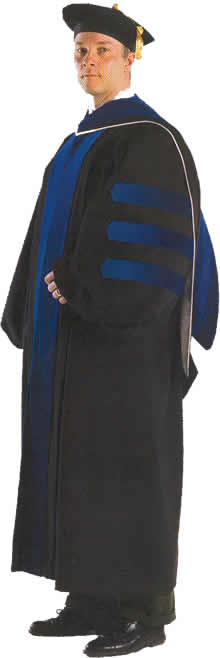 doctoral gown deluxe with tam and tassel