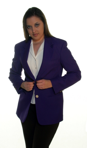 purple blazer