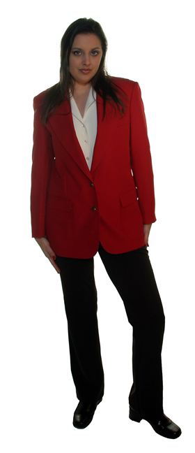 red blazer